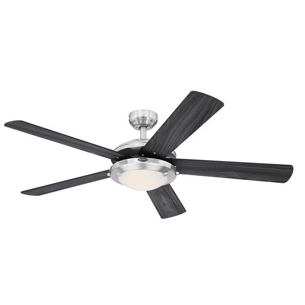 Westinghouse Ceiling Fan Indoor 52In Comet DmLED BrNk Rvrs 5-Bld Char/Wengue Frost Glass 7305400